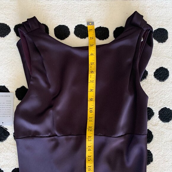 Marina Formal Gown NWT Burgundy Empire Waist Evening Bridesmaid Maxi Dress - Picture 13 of 16